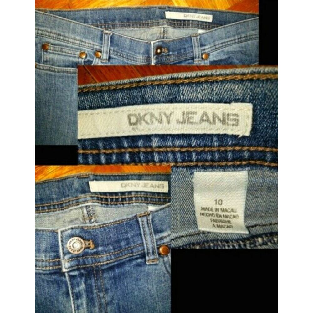 DKNY Blue Straight Leg East Village relaxed Jeans Women Size 10 NEW - Picture 3 of 3